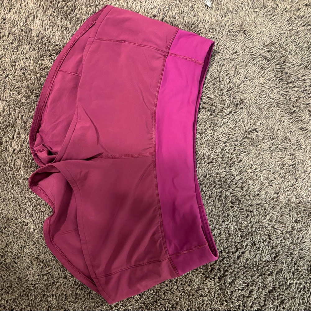 lululemon Fuchsia Speed Up Shorts